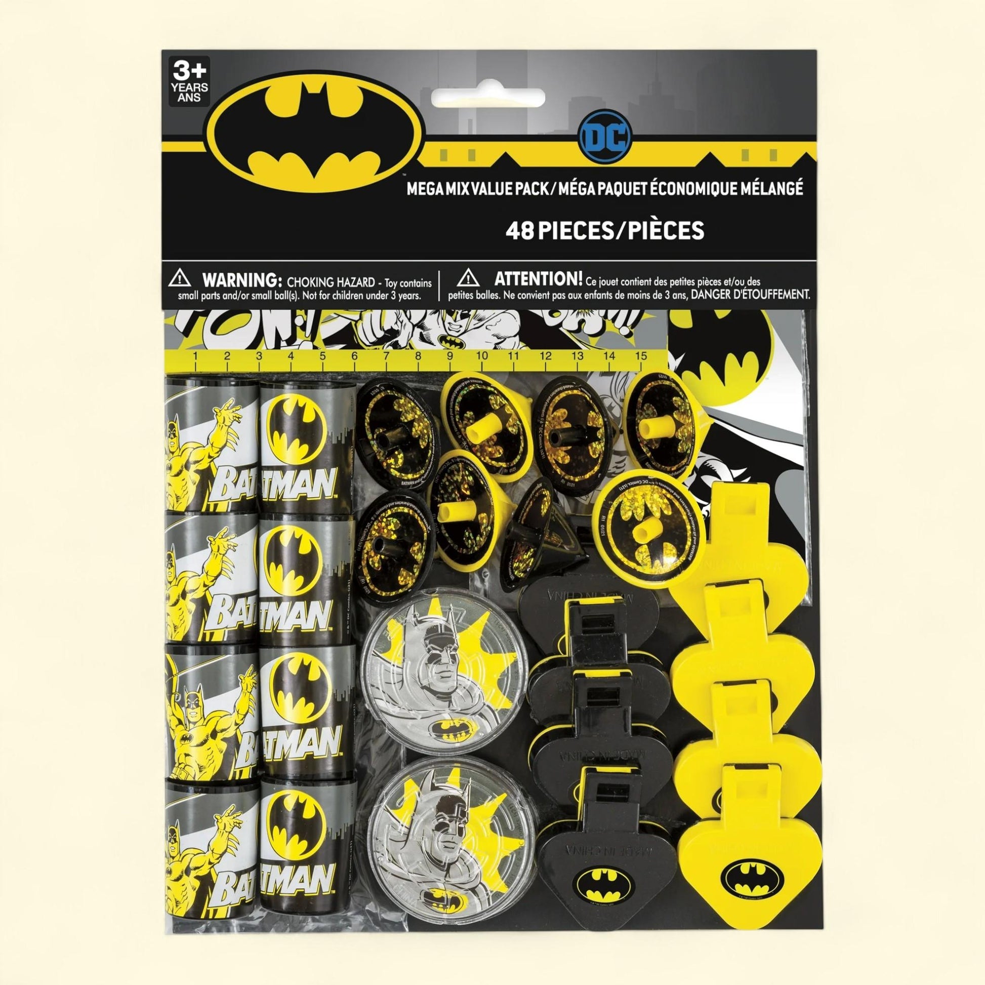 Batman Birthday Party Favors, 48pcs — authentic US product shipped worldwide by Treatspree