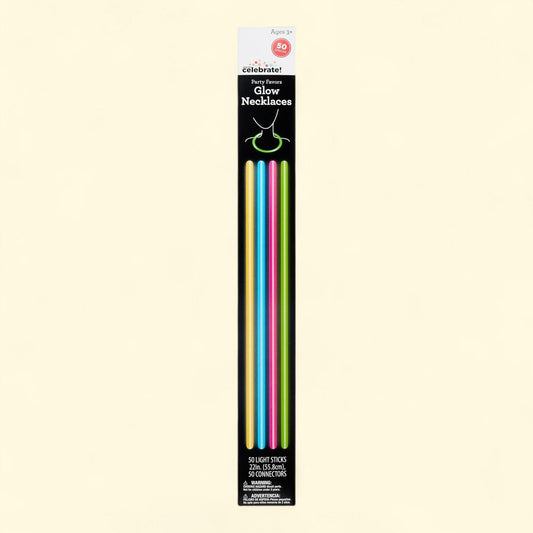 Way To Celebrate Glow Necklaces, 22", 50 Count