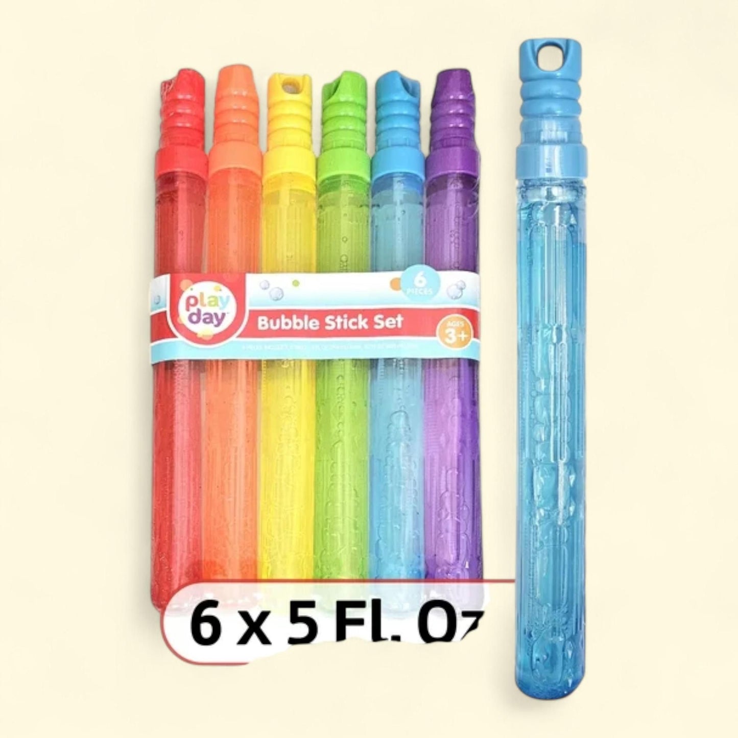 Play Day Bubble Maker Stick Toy, 30 Ounce, 6 Pack