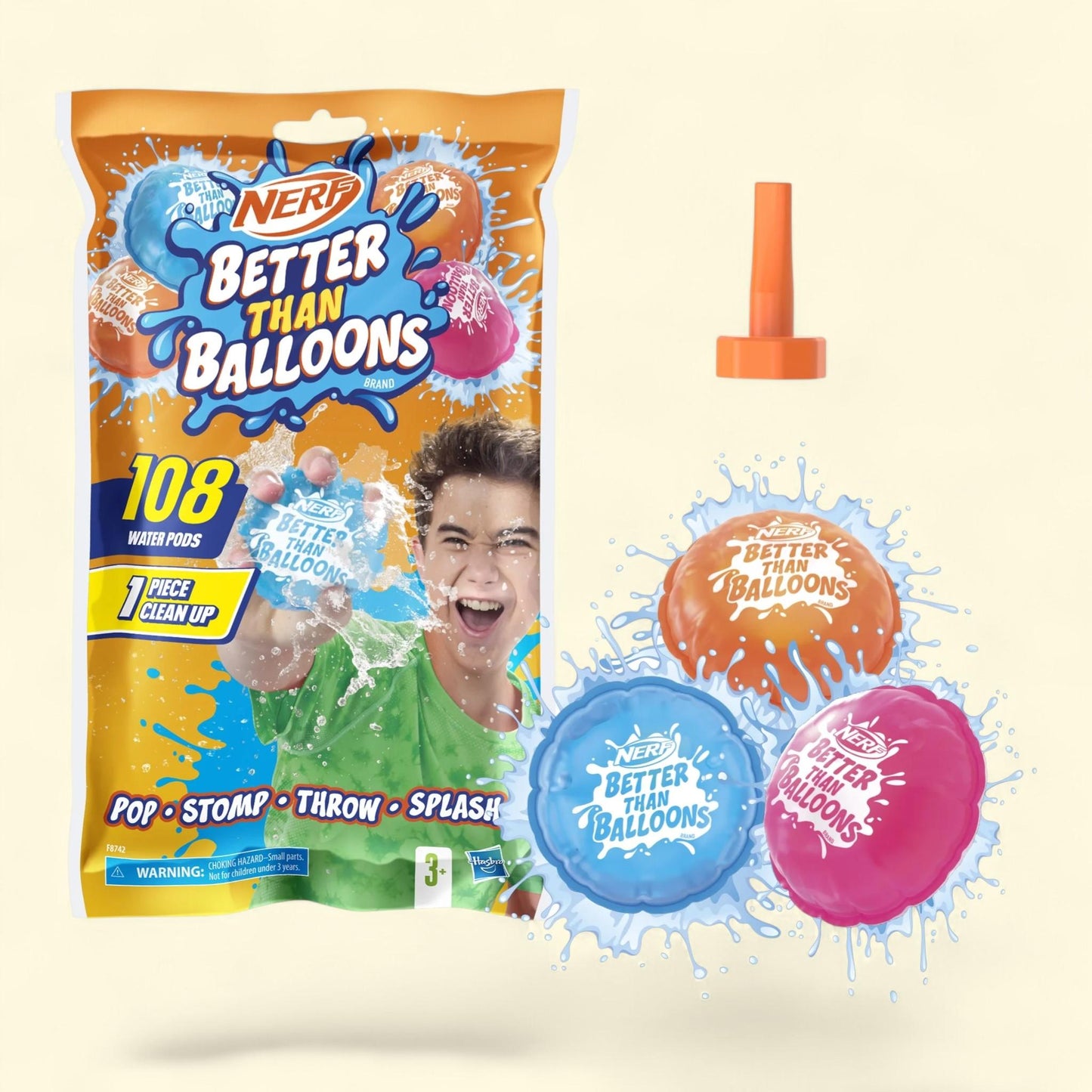 Nerf Water Toys, 108 Pods, Ages 3+