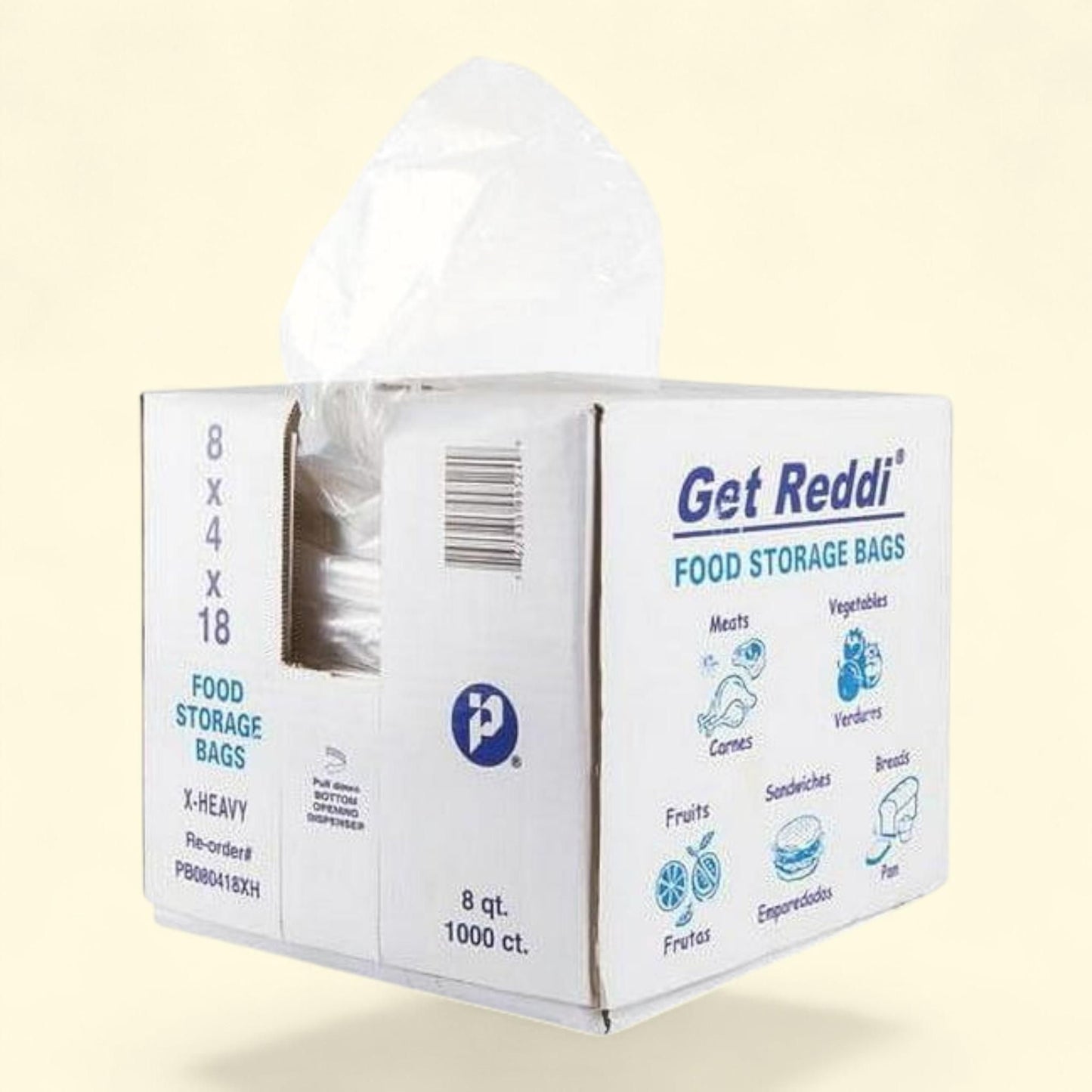 Inteplast Group Pinch & Seal Zipper Food Storage Bags, 8 Quart, 1000 Ct