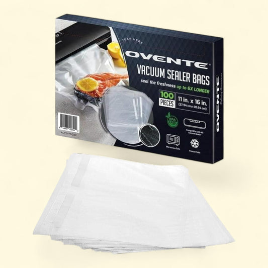 OVENTE Vacuum Sealer Bags, 11" x 16", 100 Pieces