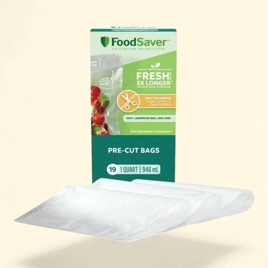 FoodSaver Easy Open Storage Bags, Quart Size, 19 Count