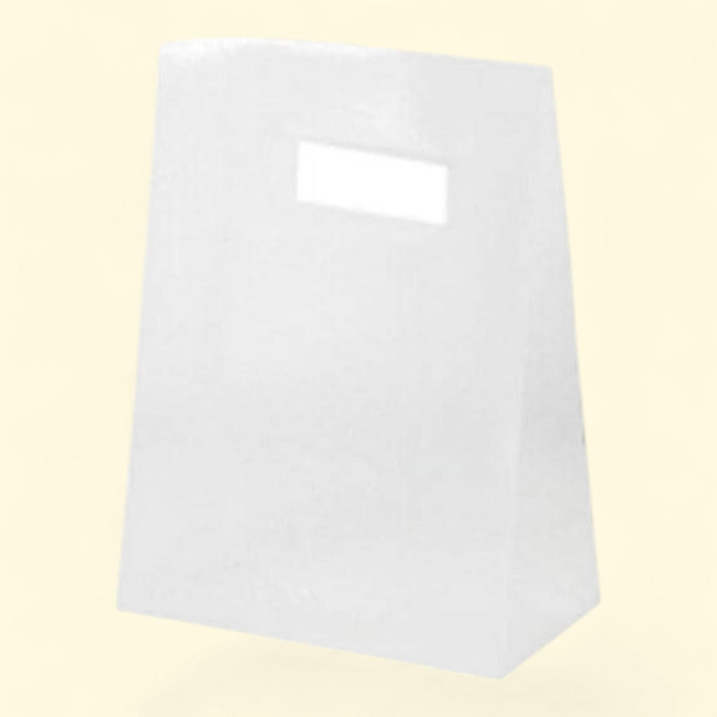 JAM Paper Mini Frosted Lunch Bag, 3 x 4 x 1.5, Clear, 1/Pack
