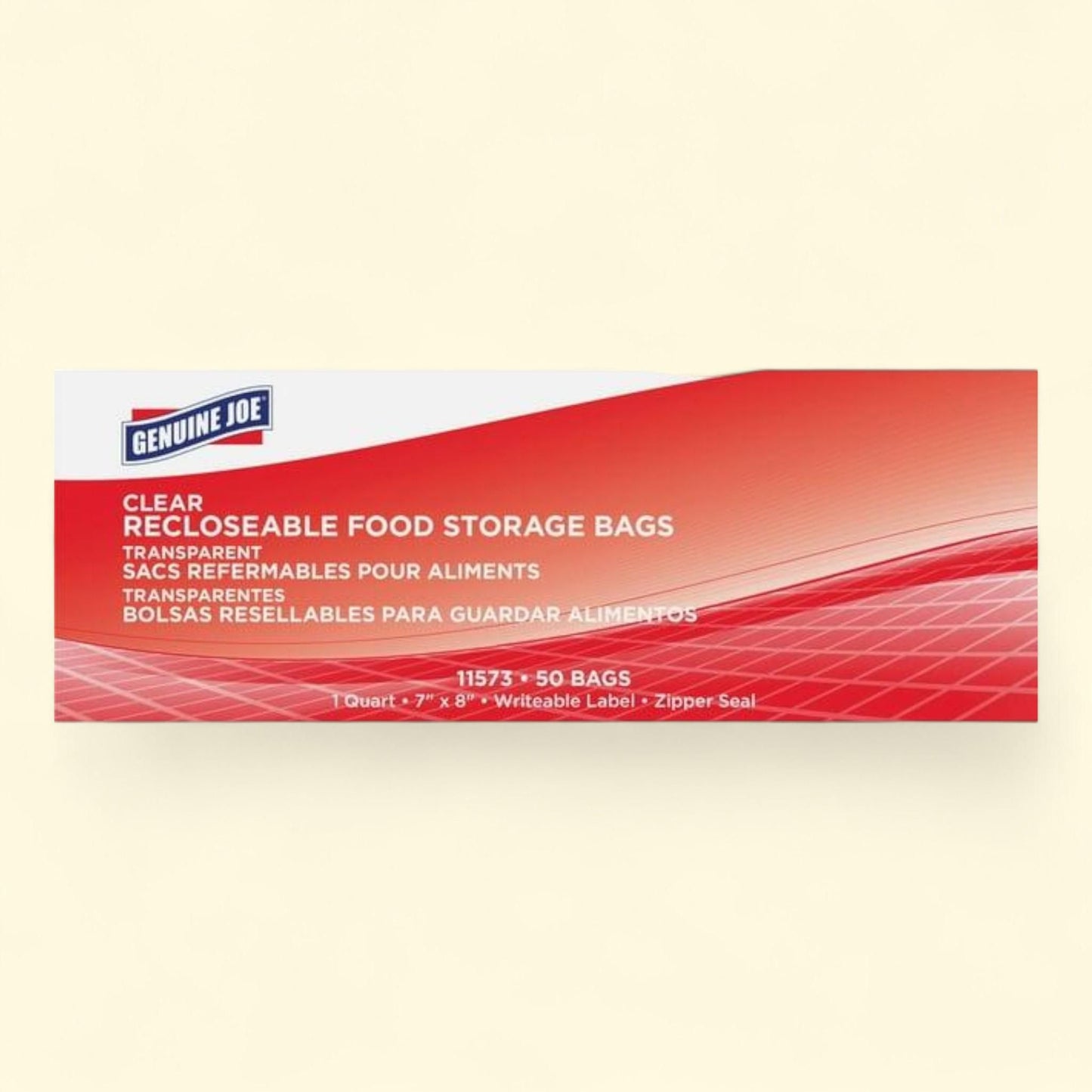 Genuine Joe Food Storage Bags, 1-Quart, 50/BX