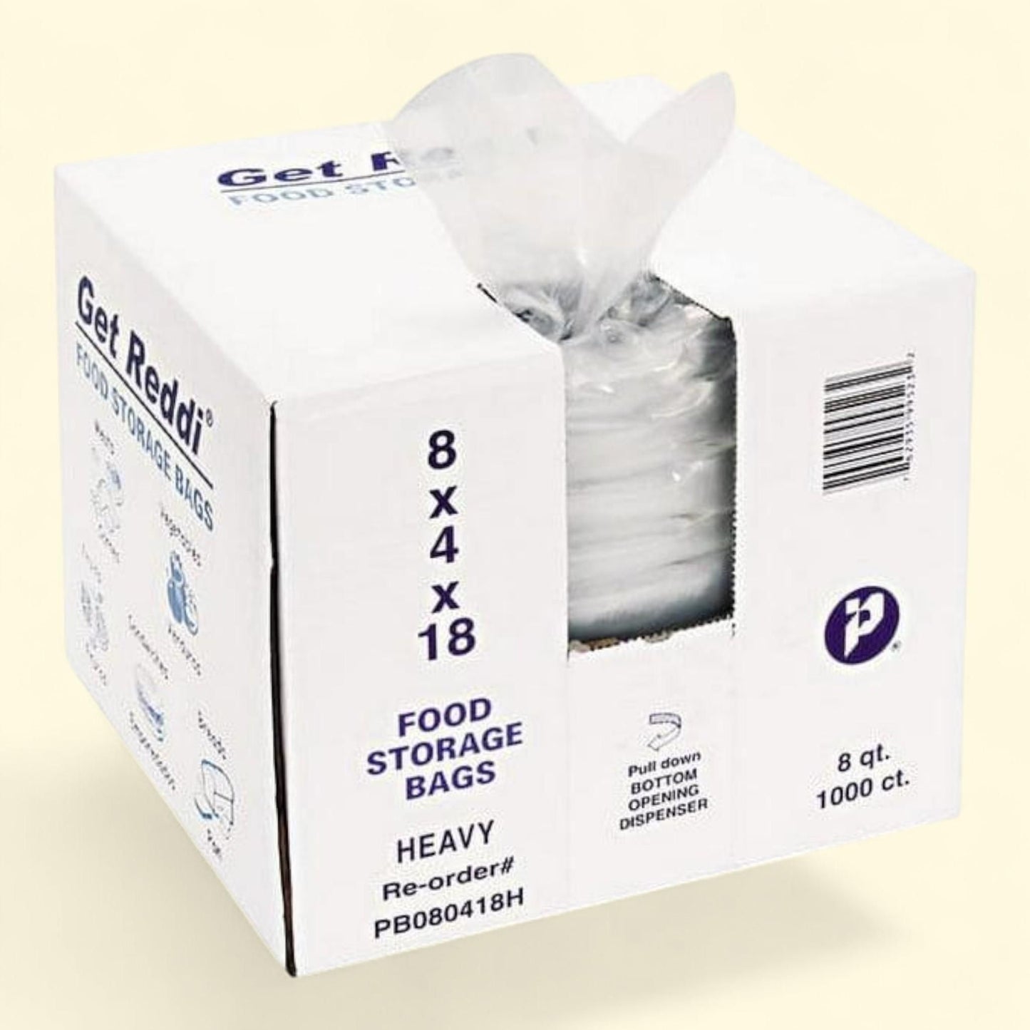 Inteplast Group Food Bags, 8 qt, 8" x 18", Clear, 1,000/Carton