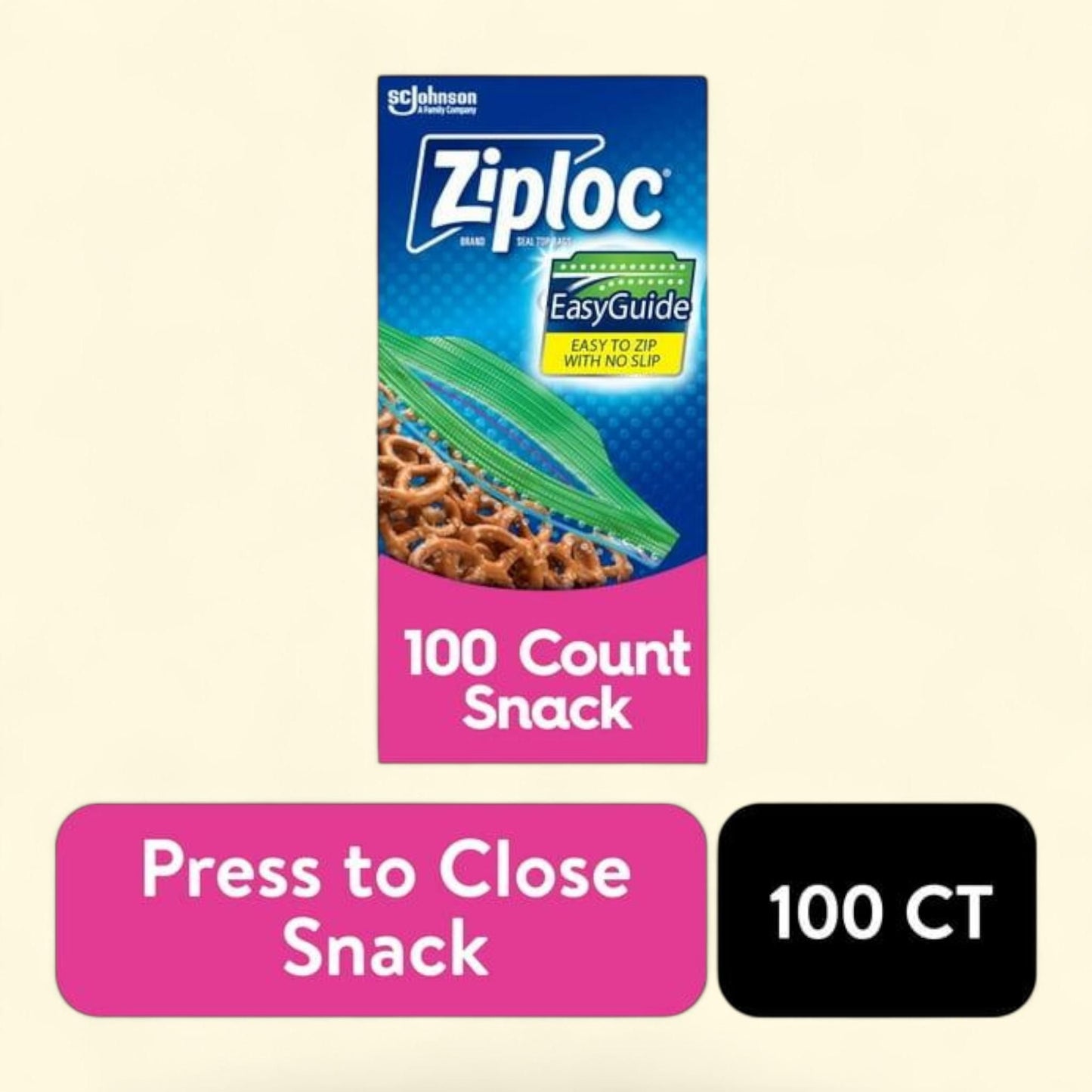 Ziploc Snack Bags, 100 count