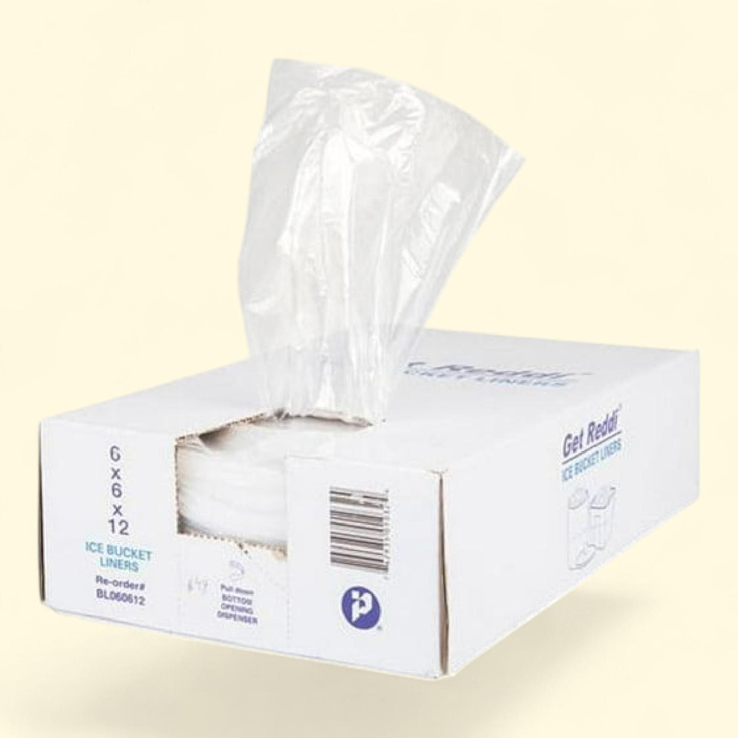 Inteplast Group Ice Bucket Liner Bags, 3-Quart, 6 in. x 12 in., Clear (1000/Carton)