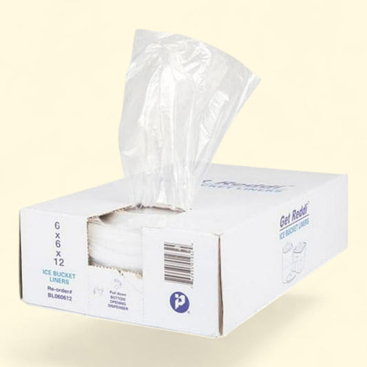 Inteplast Group Ice Bucket Liner Bags, 3-Quart, 6 in. x 12 in., Clear (1000/Carton)