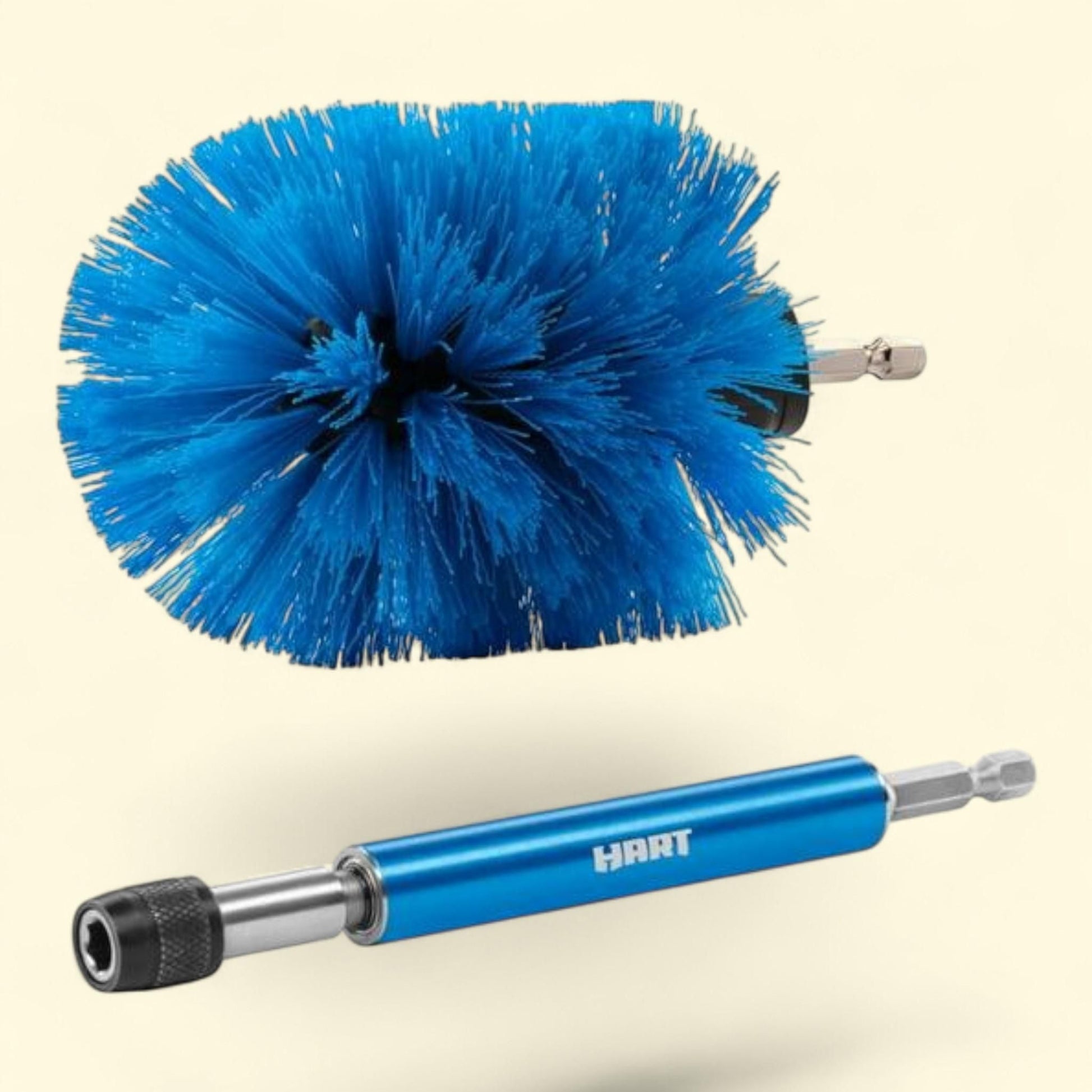 HART Cleaning Brush, Medium Bristle, Hex Shank, with Extension Wand — authentic US product shipped worldwide by Treatspree