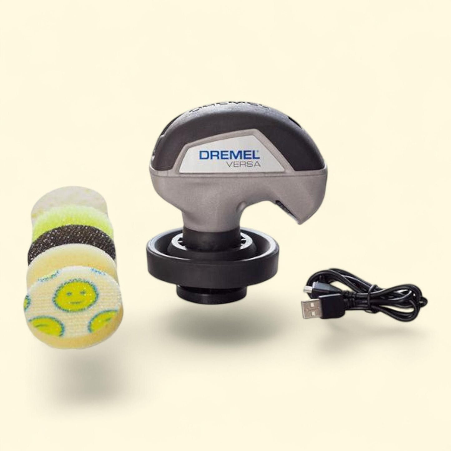 DREMEL Versa Power Spin Scrubber, 5 Scrub Daddy Sponge Pads, Rechargeable, Waterproof, 2200RPM Spin Scrubber