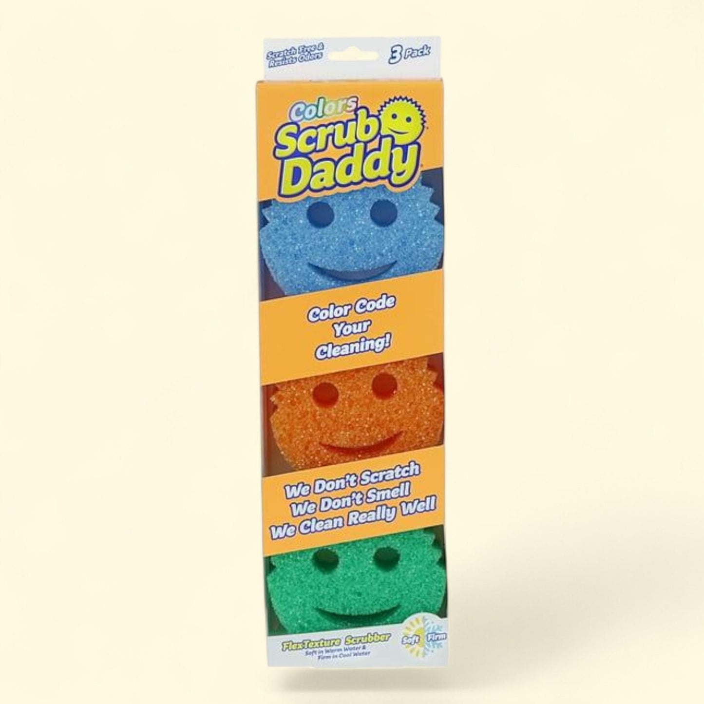 Scrub Daddy Colors Cleaning Sponges, 3 Count
