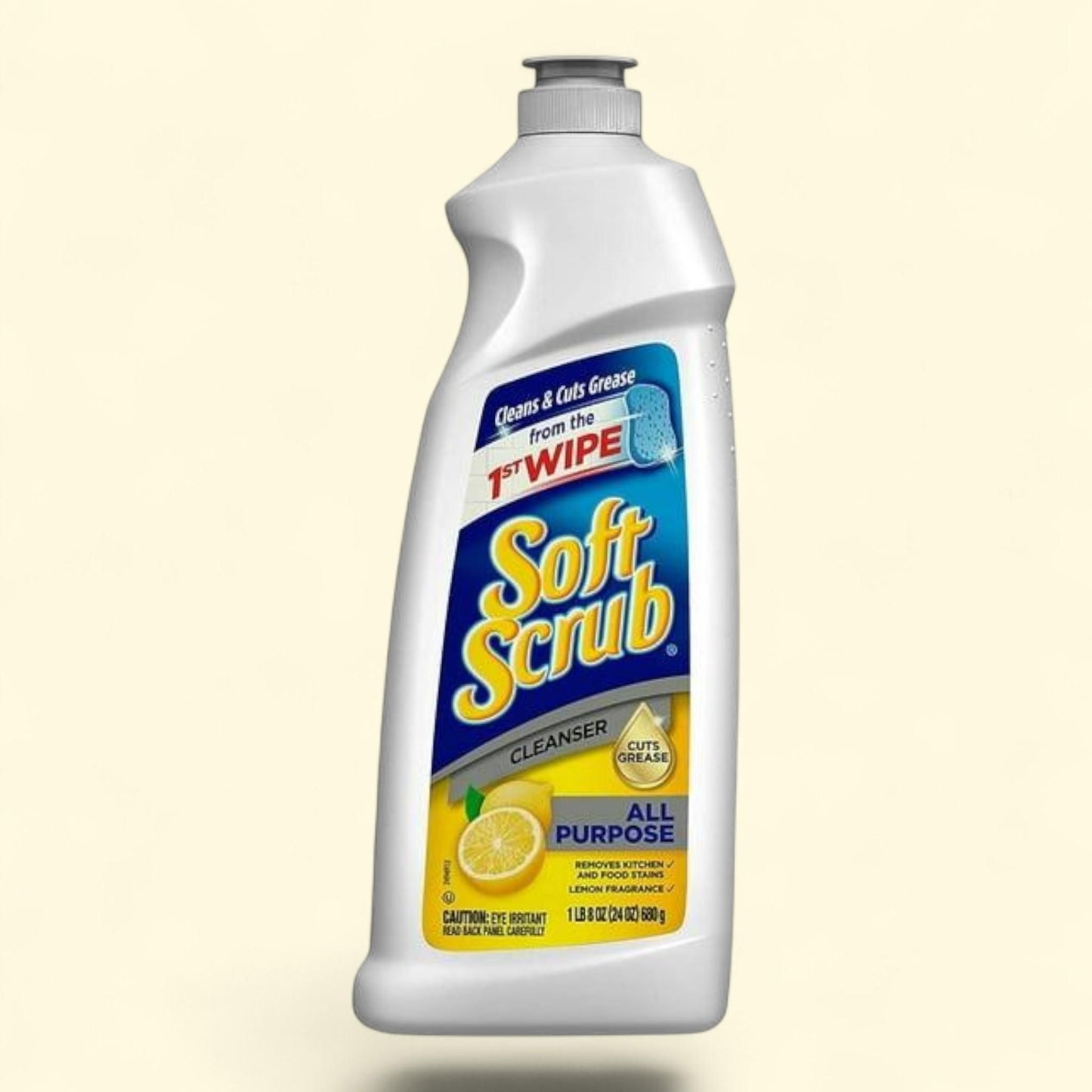 Soft Scrub All Purpose Surface Cleanser, Lemon, 24 Fluid Ounces