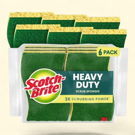Scotch-Brite Scrub Sponge, 6 Sponges
