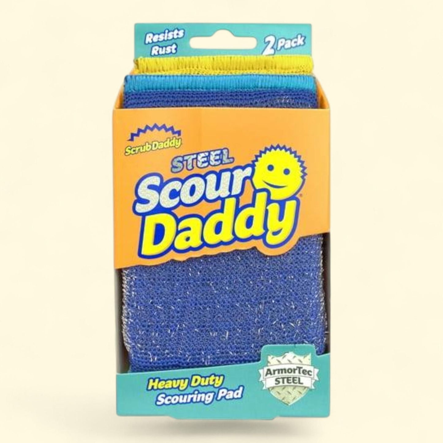 Scrub Daddy Scour Daddy Steel Heavy Duty Scour Pad, 2 Count