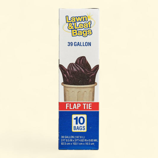 Basic Lawn & Leaf Trash Bags, 39 Gallon, 10 Bags