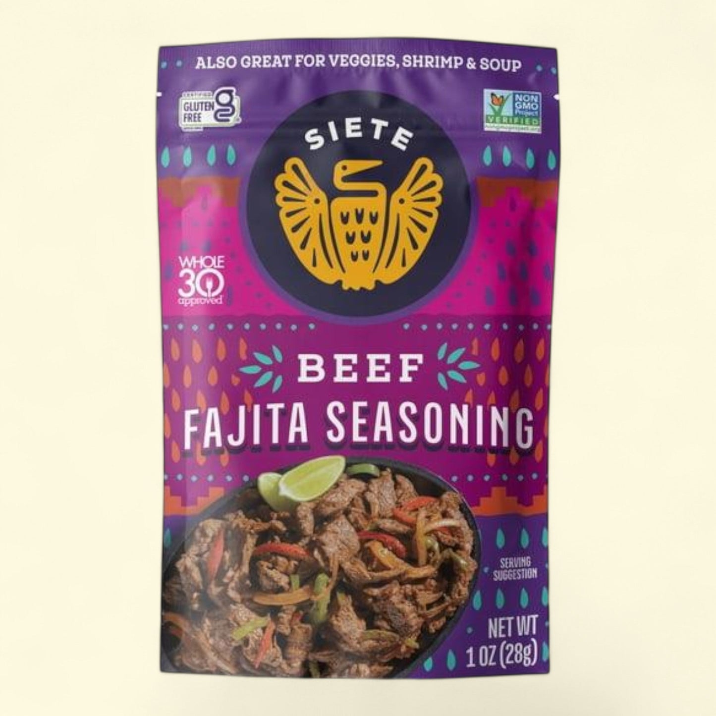 Assaisonnement pour fajitas au bœuf Siete Family Foods, 28 g