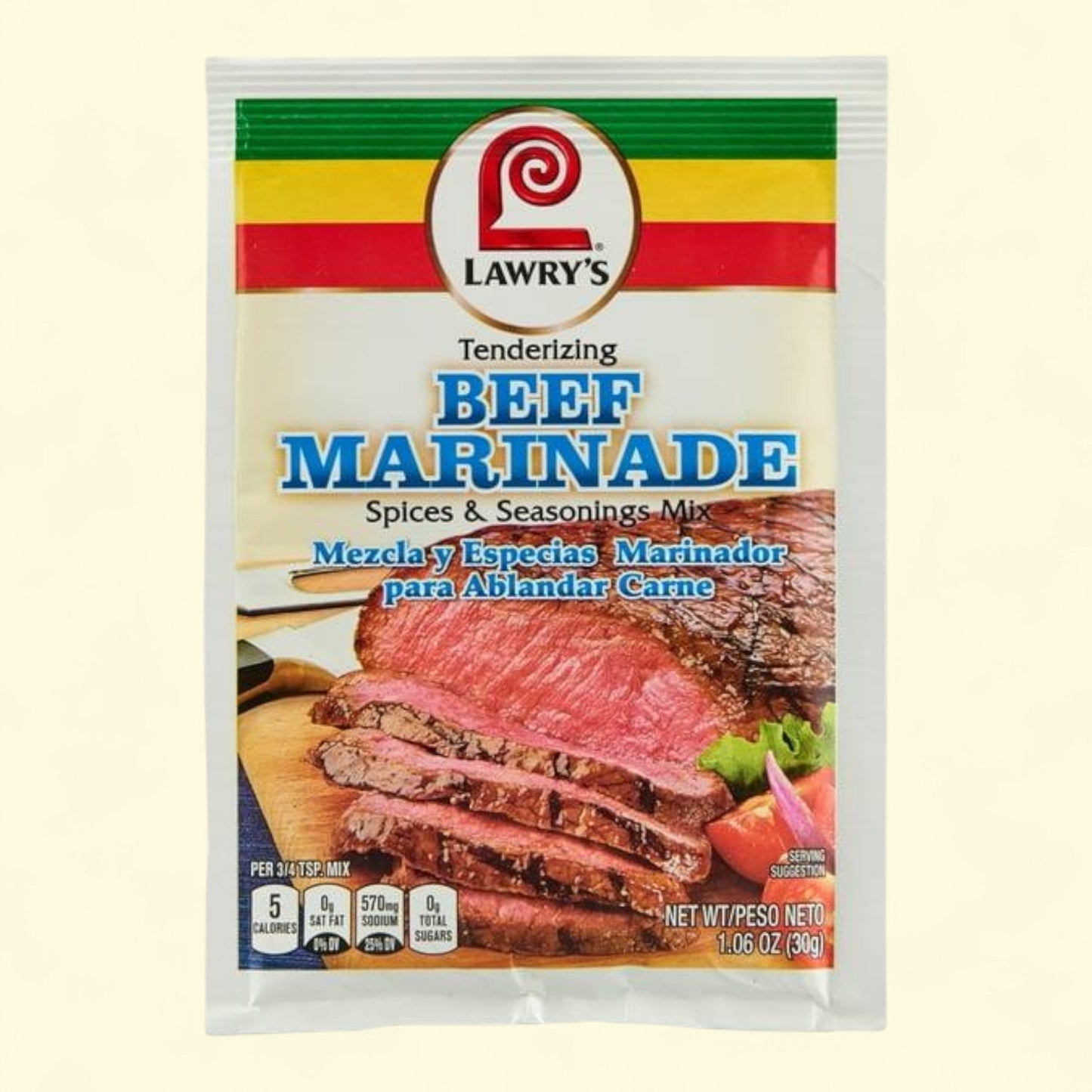 Lawry's Beef Marinade Spices & Seasonings Mix, 1.06 oz — authentic US product shipped worldwide by Treatspree