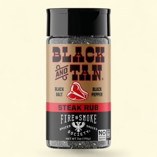 Fire & Smoke Society Black & Tan, Beef and Steak Seasoning Rub, 6 Ounce