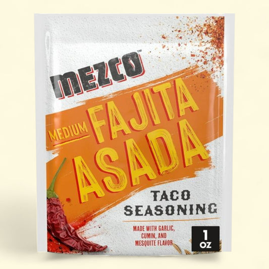 Assaisonnement pour tacos Mezco, saveur « Fajita Asada » (moyennement épicée), 28 g