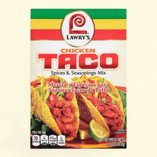 Mélange d'épices et d'assaisonnements pour tacos au poulet Lawry's, 28 g
