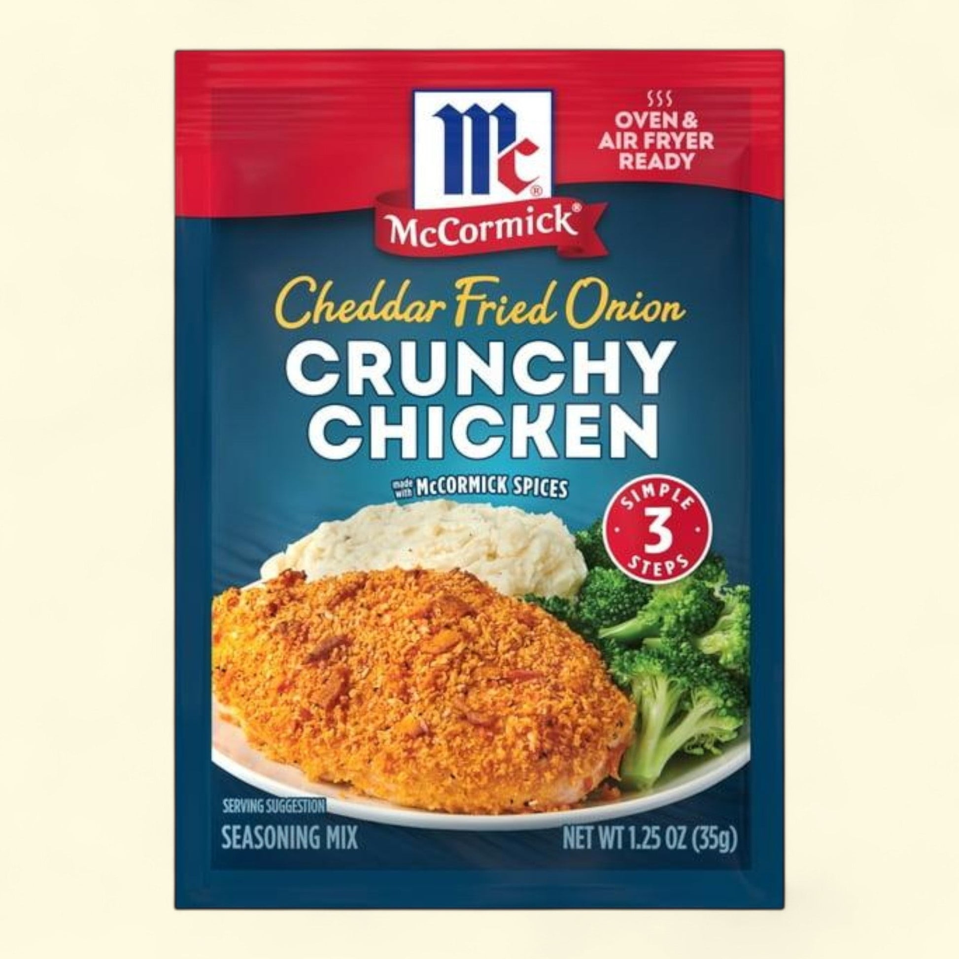 McCormick Fried Onion Crunchy Chicken Seasoning Mix, 1.25 oz — authentic US product shipped worldwide by Treatspree