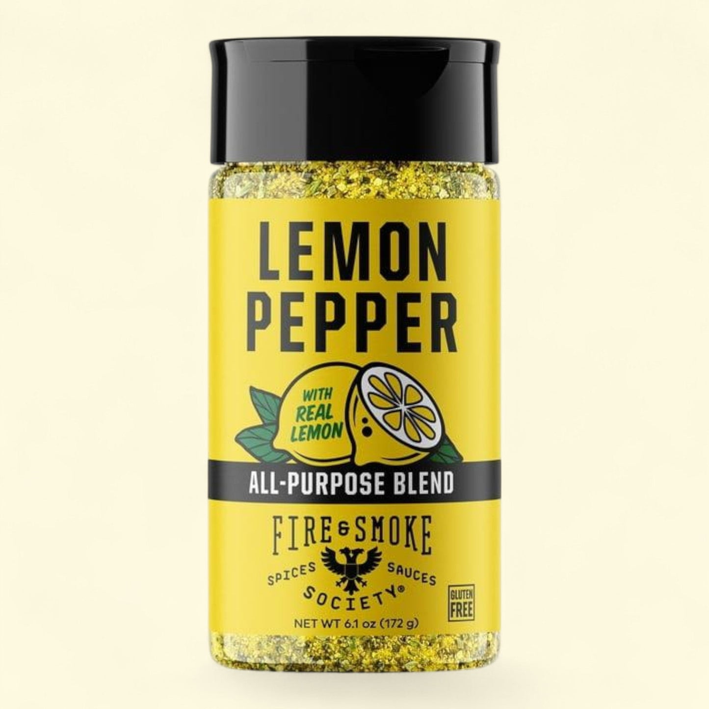 Fire & Smoke Society Lemon Pepper Seasoning, 6 oz — authentic US product shipped worldwide by Treatspree