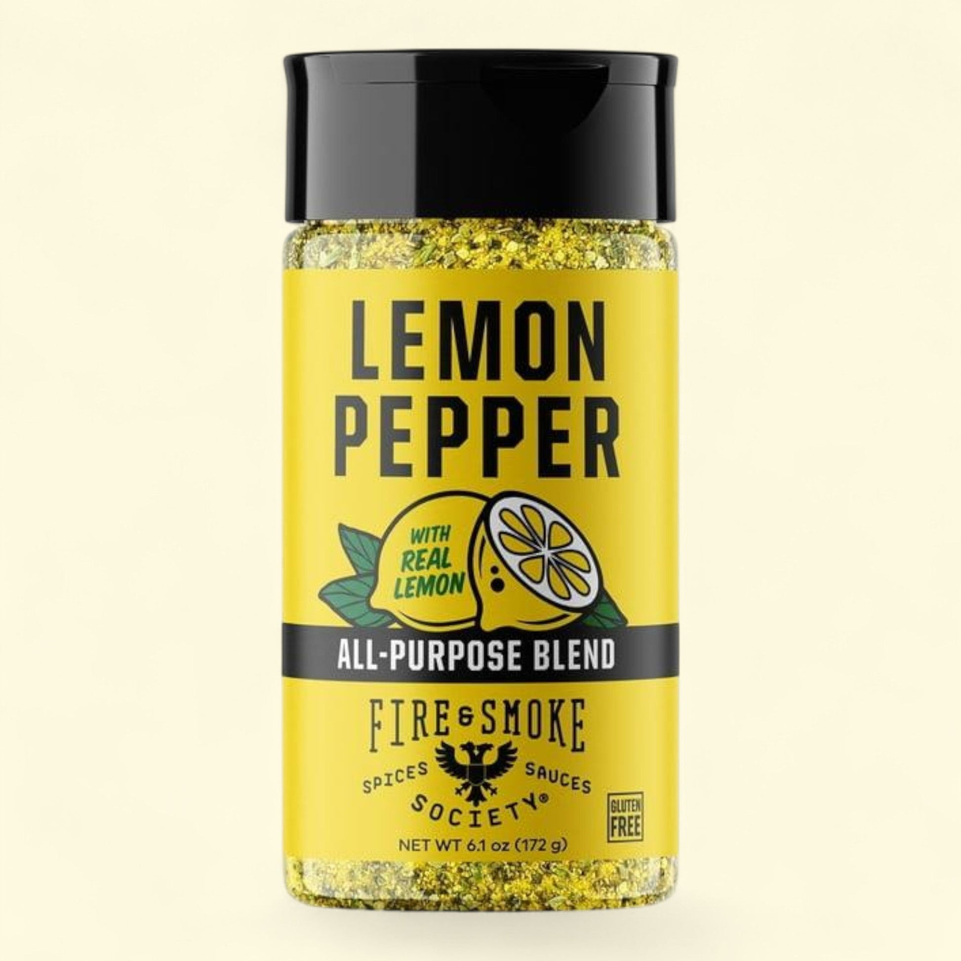 Fire & Smoke Society Lemon Pepper Seasoning, 6 oz — authentic US product shipped worldwide by Treatspree