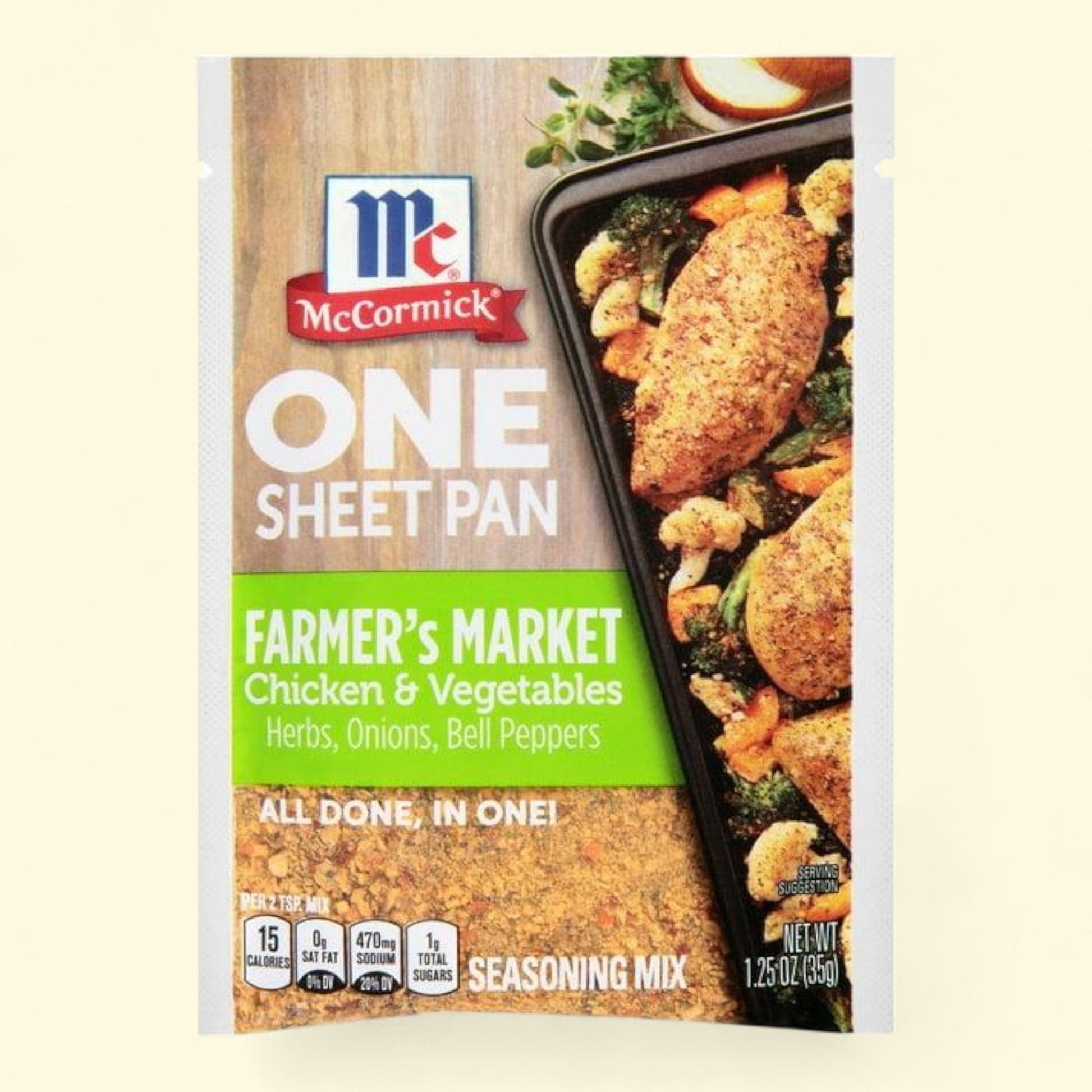 McCormick Farmer's Market Chicken & Vegetables Seasoning Mix, 1.25 oz — authentic US product shipped worldwide by Treatspree