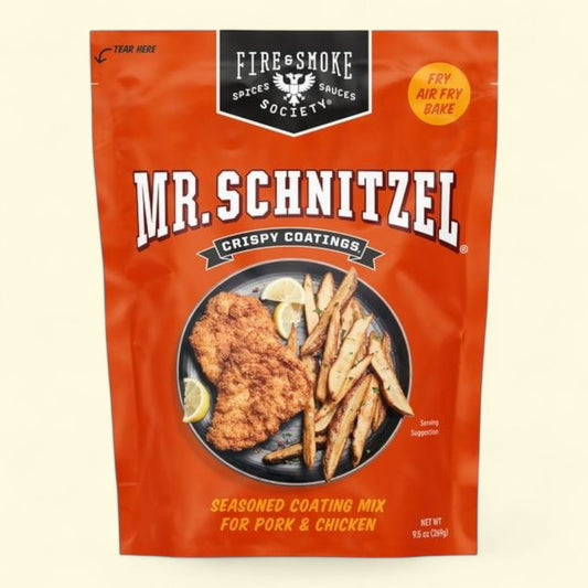 Fire & Smoke Society Mr. Schnitzel Crispy Coating Fry Mix, 9.5 Ounce — authentic US product shipped worldwide by Treatspree