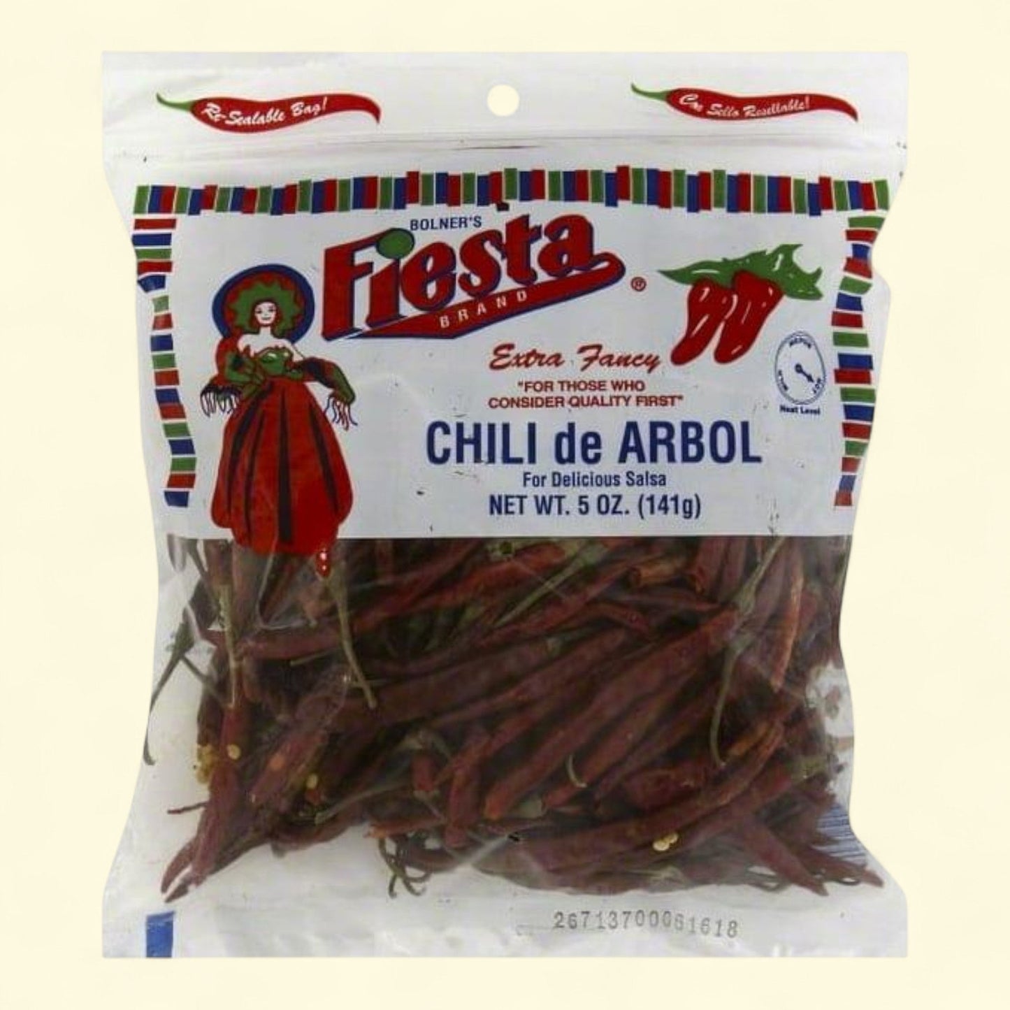 Bolner's Fiesta Products Chili De Arbol, 5 oz