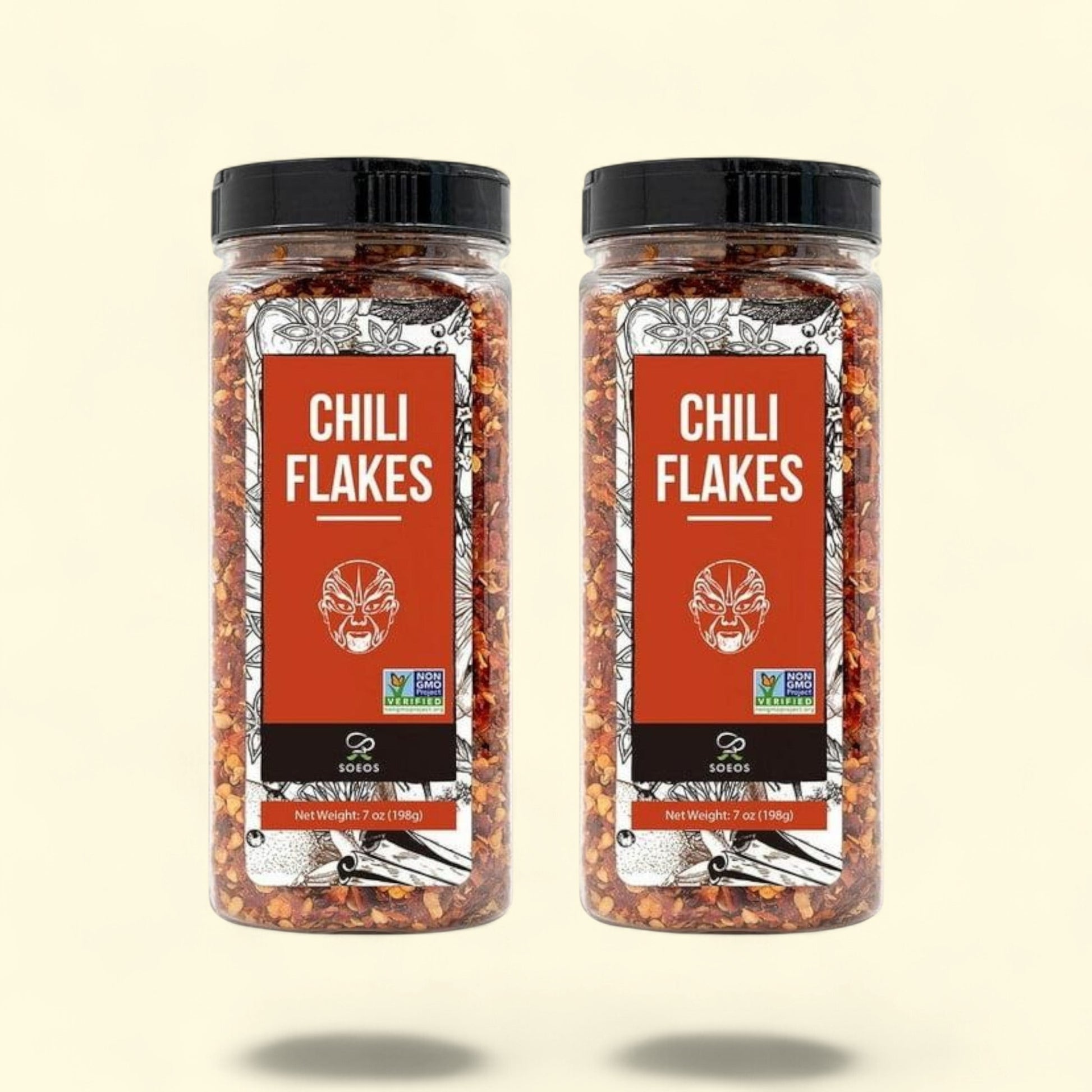 Soeos Chili Flakes, 7oz (198g) x 2, 14 oz total — authentic US product shipped worldwide by Treatspree