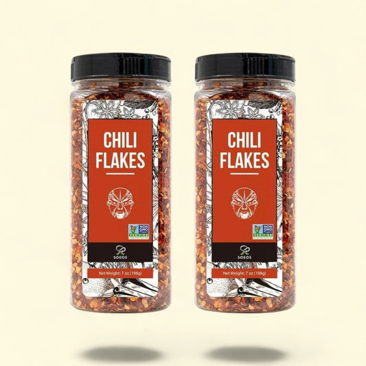 Soeos Chili Flakes, 7oz (198g) x 2, 14 oz total — authentic US product shipped worldwide by Treatspree