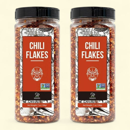 Soeos Chili Flakes, 7oz (198g) x 2, 14 oz total