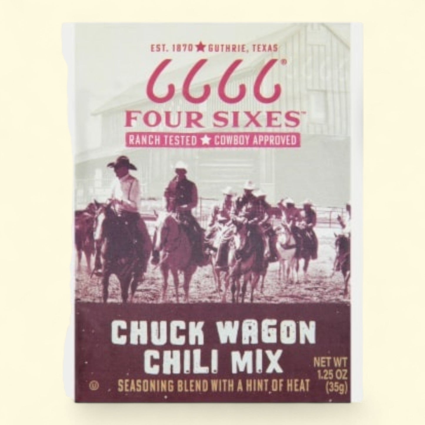Four Sixes Chuck Wagon Chili Mix, Seasoning Blend, 1.25 oz — authentic US product shipped worldwide by Treatspree