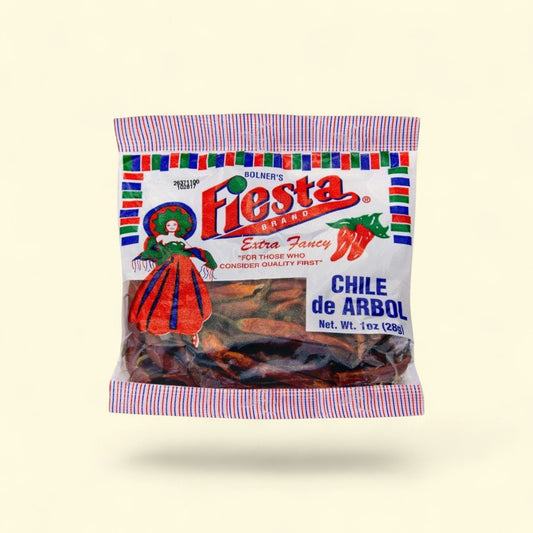 Fiesta Chili de Arbol, 1oz — authentic US product shipped worldwide by Treatspree