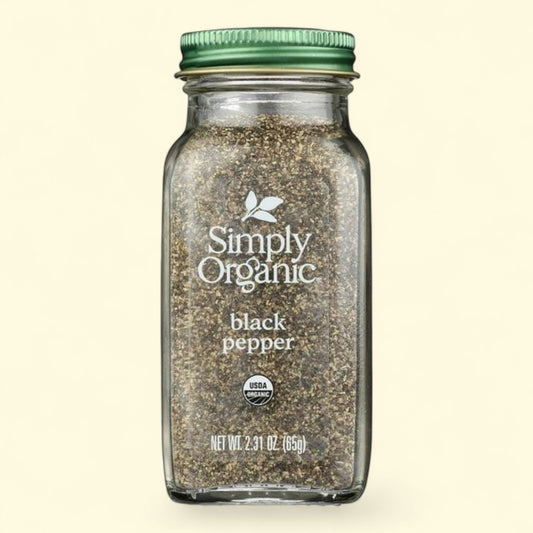 Simply Organic, Black Pepper Organic Medium Grind, 2.31 Ounces