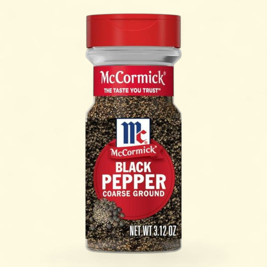 McCormick Coarse Ground Black Pepper, 3.12 oz Bottle