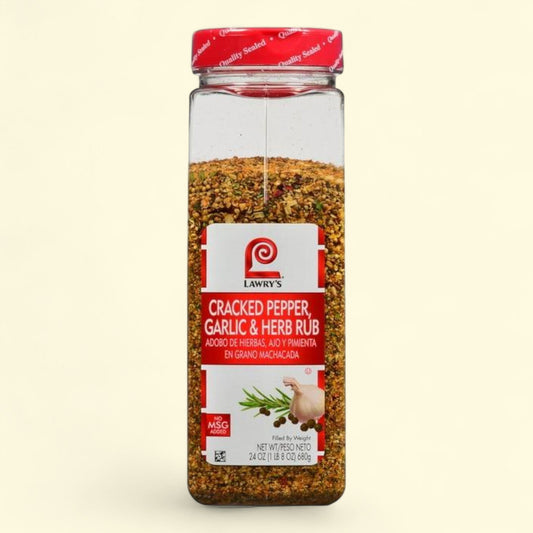 Lawry's Cracked Pepper, Garlic & Herb Rub, 24 oz