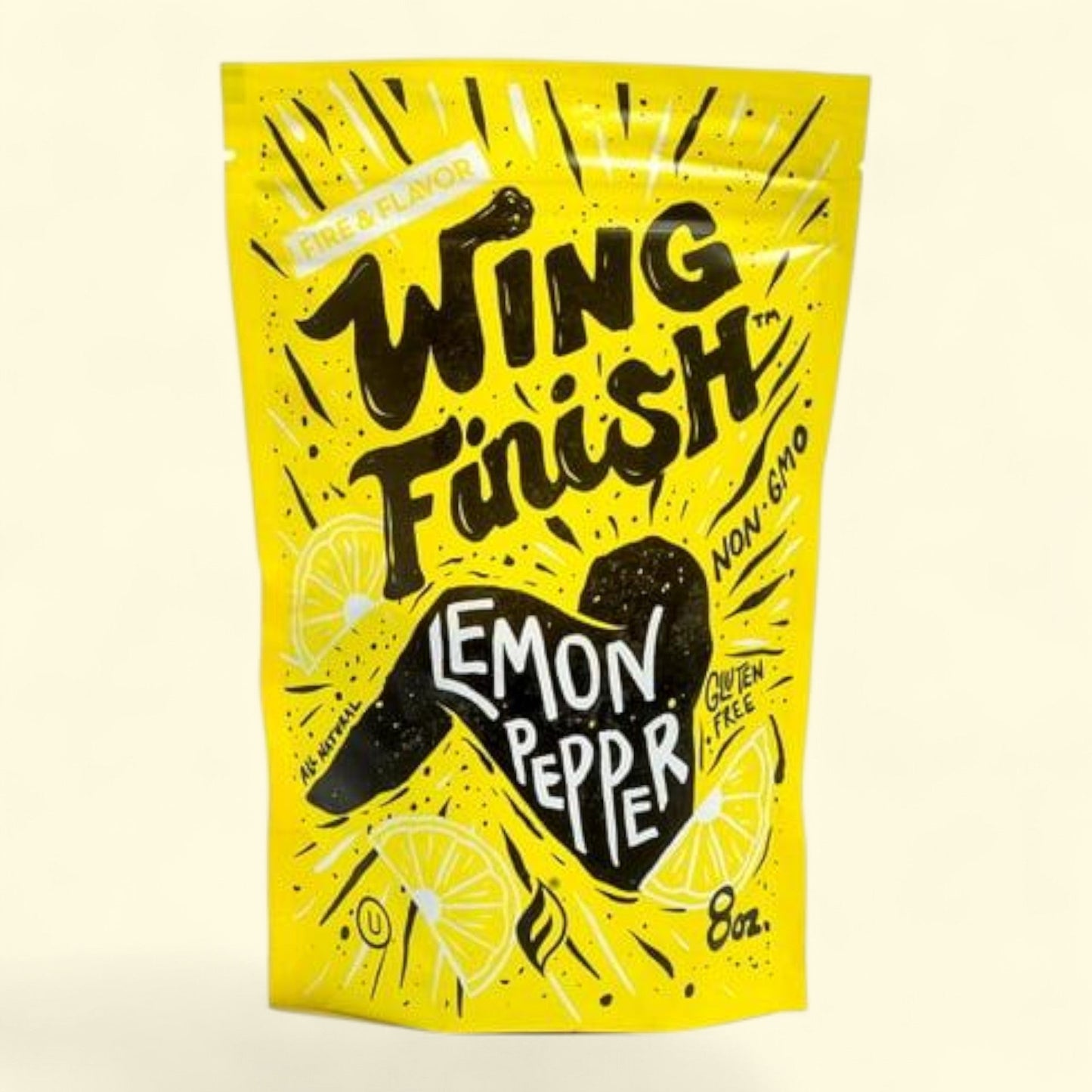 Fire & Flavor Wing Finish, All Natural, Lemon Pepper, 1 ct — authentic US product shipped worldwide by Treatspree