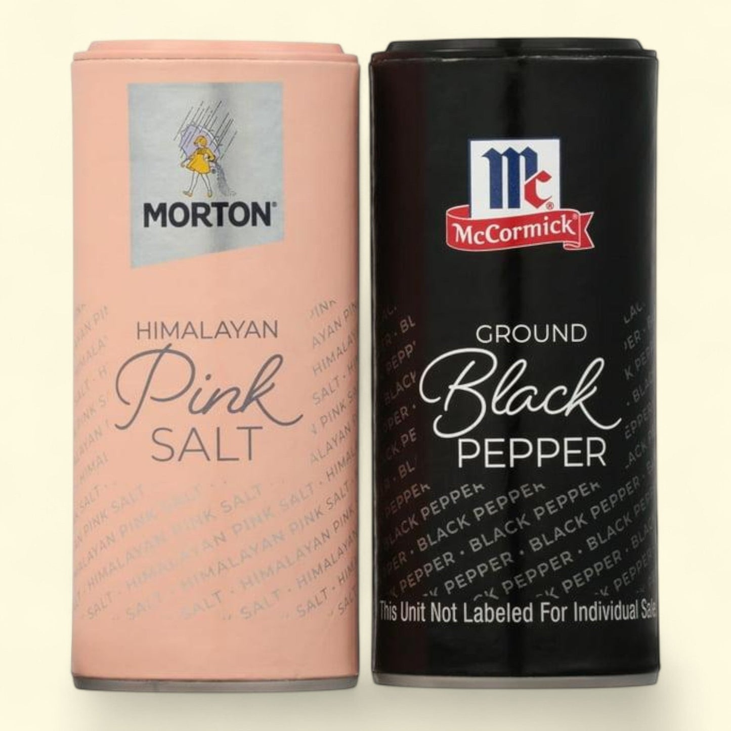 Morton Himalayan Pink Salt & McCormick Ground Pepper Shaker Set, 5.25 oz