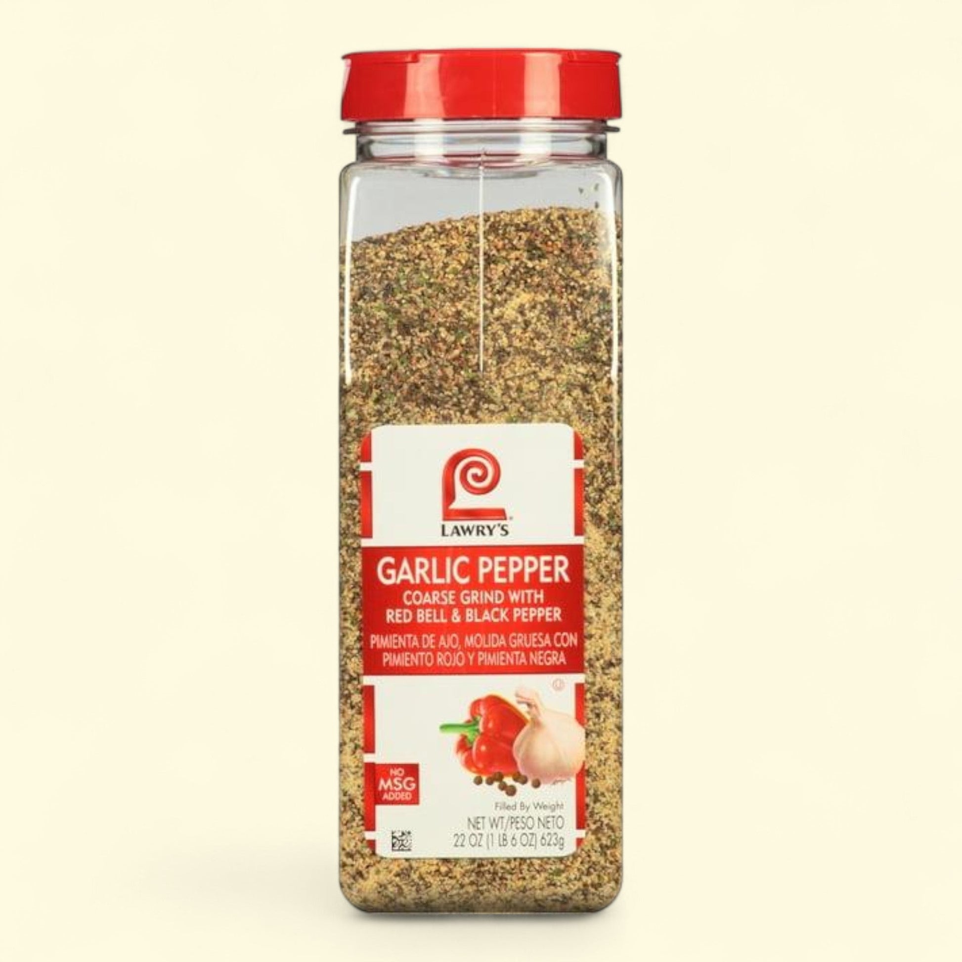 Lawry's Coarse Grind Garlic Pepper Seasoning, 22 oz Bottle — authentic US product shipped worldwide by Treatspree