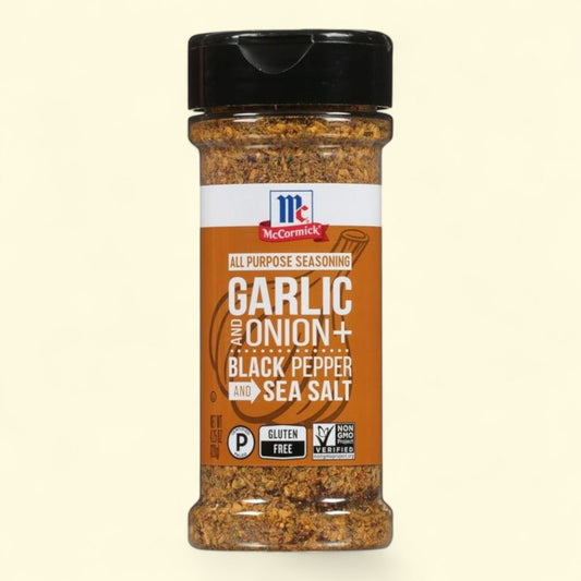 McCormick Garlic and Onion, Black Pepper and Sea Salt All Purpose Seasoning, 4.25 oz Bottle