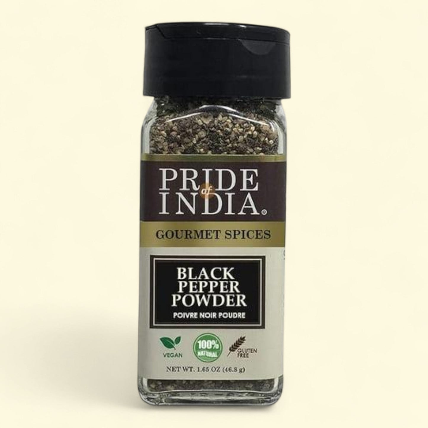 Pride Of India Black Pepper Ground, 2.1 oz