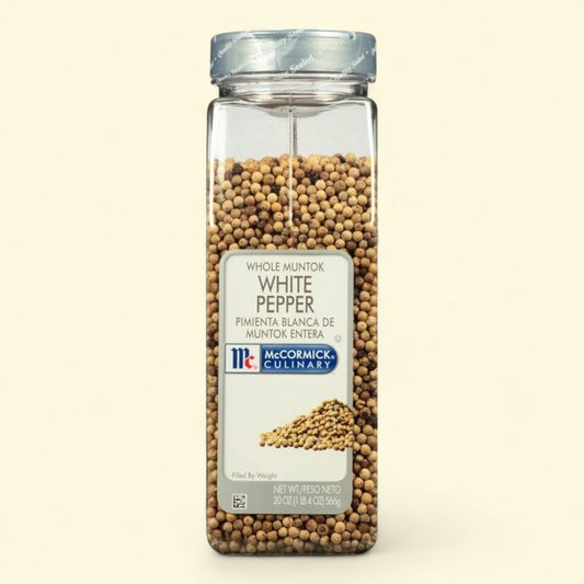McCormick Culinary Kosher Whole Muntok White Pepper, 20 oz