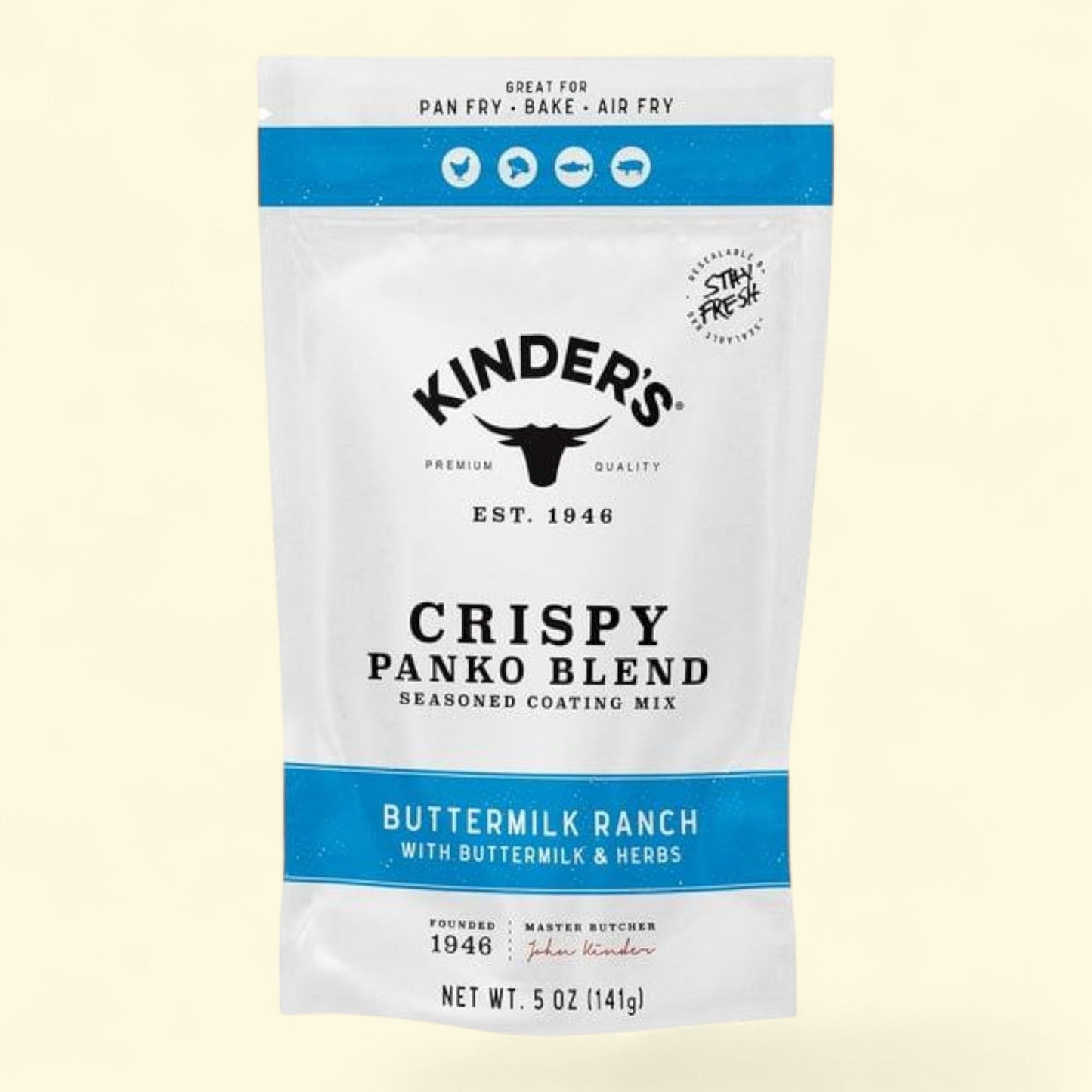 Kinder's Buttermilk Ranch Seasoned Panko Bread Crumb Coating Mix, 5 oz — authentic US product shipped worldwide by Treatspree