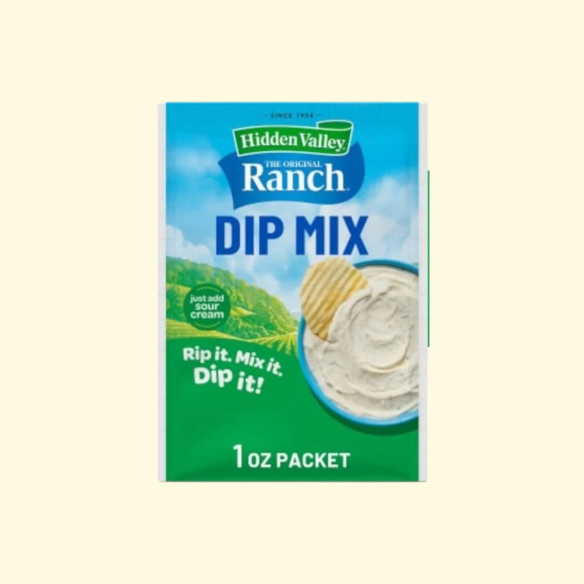 Hidden Valley Ranch Salad Dressing, Dip Mix Packet, 1 oz. — authentic US product shipped worldwide by Treatspree