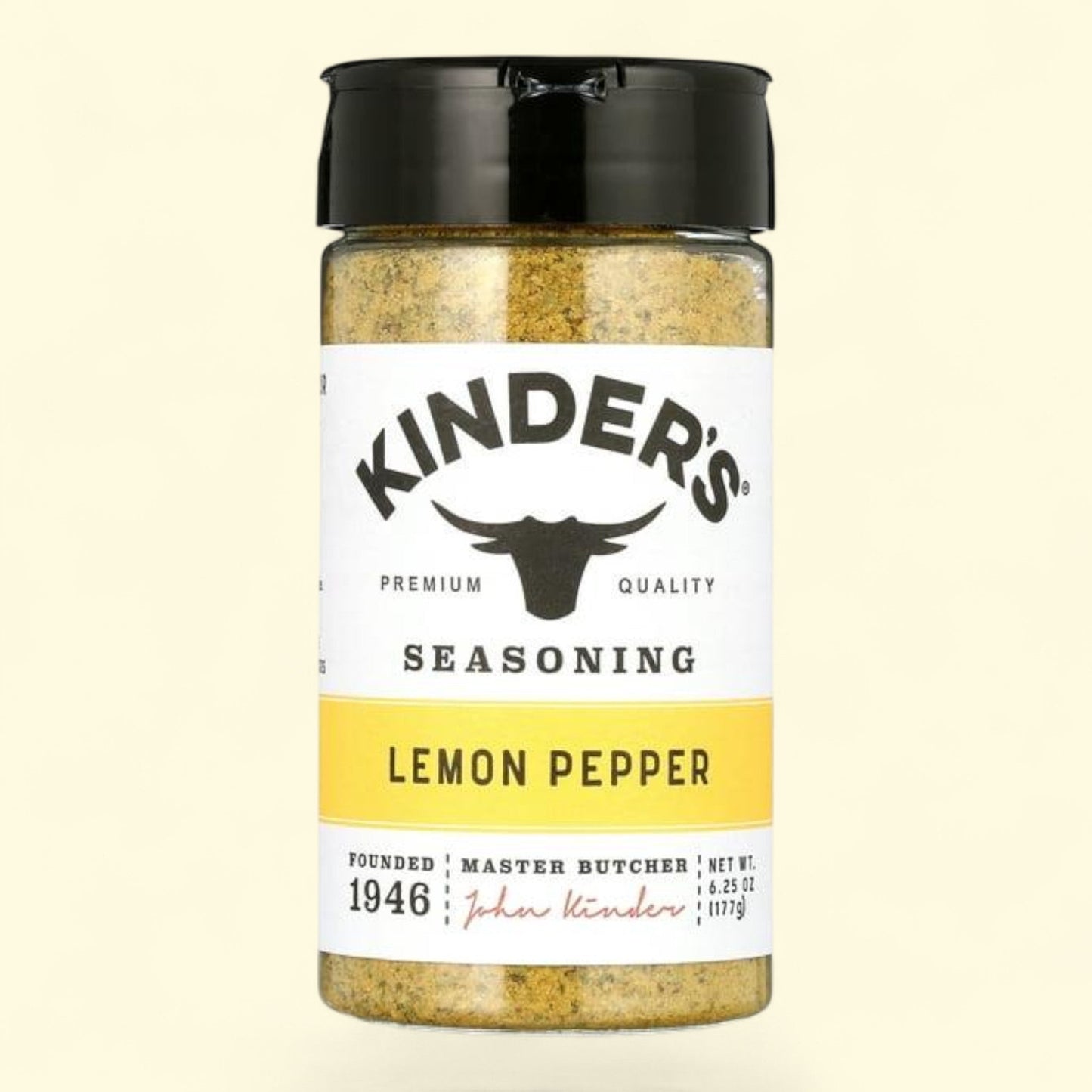 Kinder's Lemon Pepper Seasoning & Rub, 6.25 oz. — authentic US product shipped worldwide by Treatspree