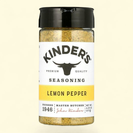 Kinder's Lemon Pepper Seasoning & Rub, 6.25 oz. — authentic US product shipped worldwide by Treatspree