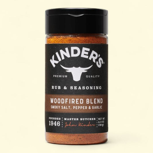 Kinder's Woodfired Blend Seasoning, 6.4 oz — authentic US product shipped worldwide by Treatspree